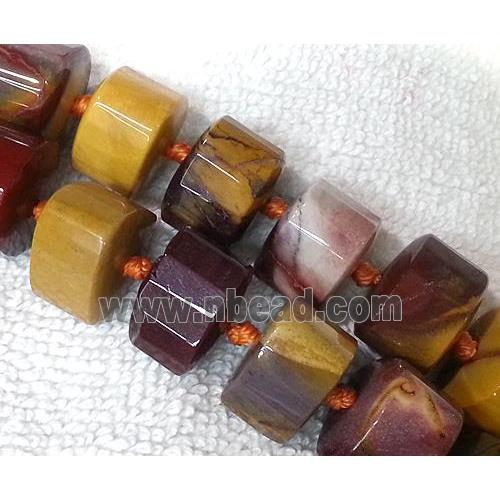 mookaite bead, triangle, faceted