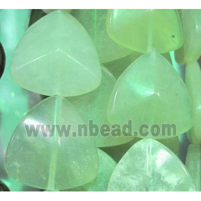 green jade bead, triangle
