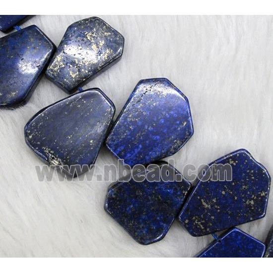 lapis lazuli beads collar, teardrop, blue