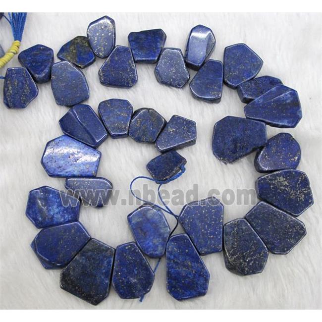 lapis lazuli beads collar, teardrop, blue