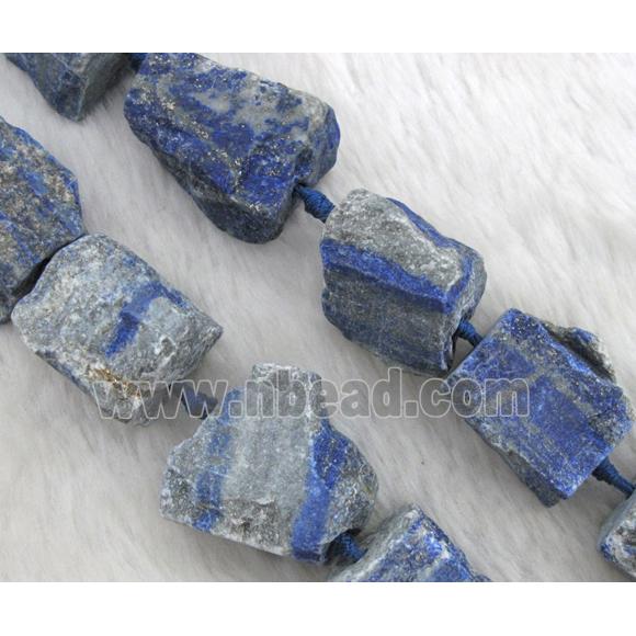 natural lapis lazuli bead, freeform nugget