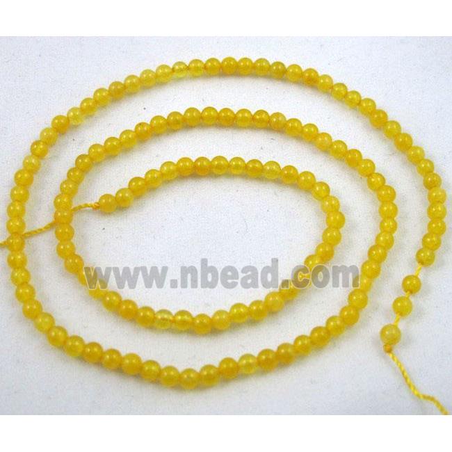 yellow agate beads, tiny, round