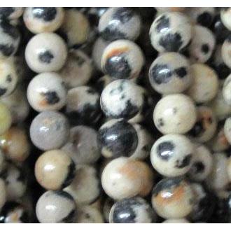 dalmatian spotted jasper beads, tiny, round