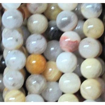 tiny ocean agate beads, round