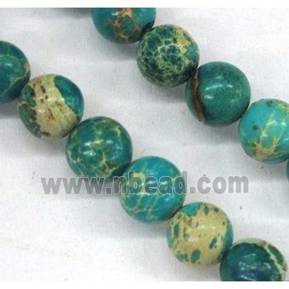 green Sea Sediment Jasper beads, round