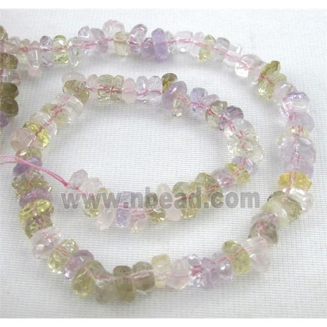 mixed gemstone beads, rondelle