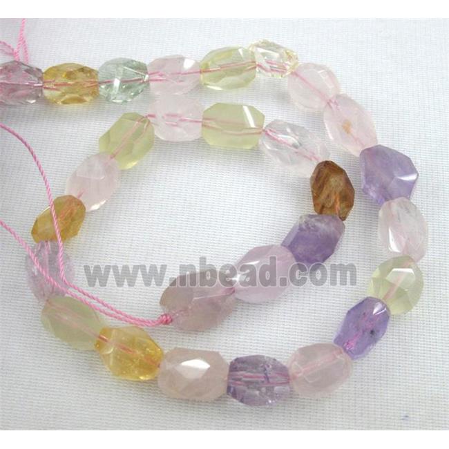 mixed gemstone nugget beads, freeform