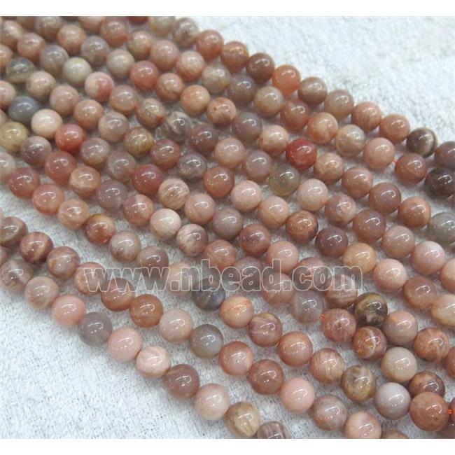 natural round Sunstone Beads