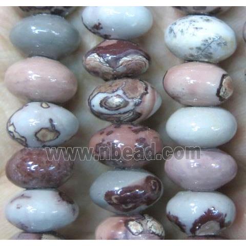 Chohua Jasper beads, rondelle