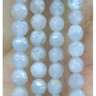 tiny Aquamarine beads, faceted round
