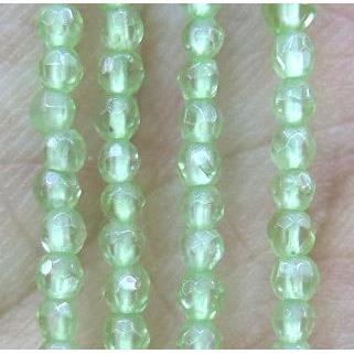 tiny Peridot Beads, green, faceted round