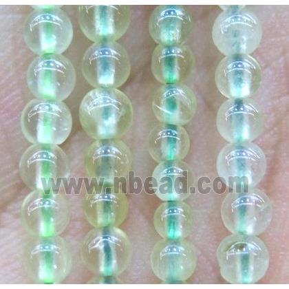 tiny round Prehnite Beads, green