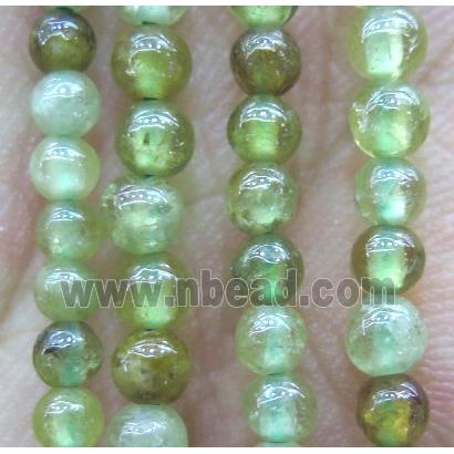 round Peridot Beads, green, tiny