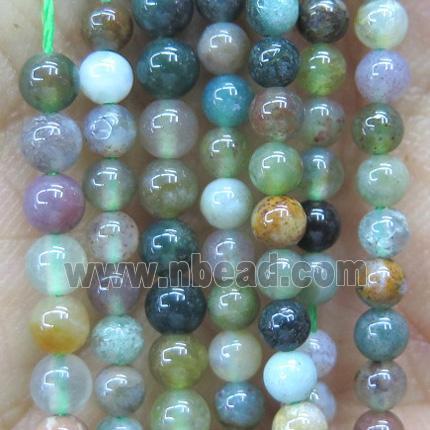 tiny Indian Agate beads, round