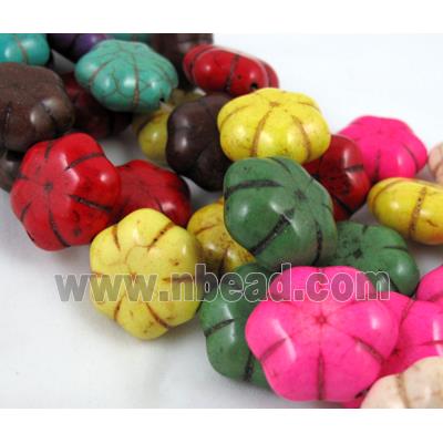 synthetic Turquoise Bead flower, mix color