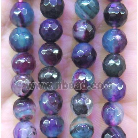 agate bead, faceted round