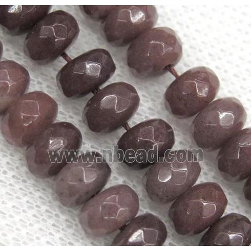 purple Aventurine bead, faceted rondelle