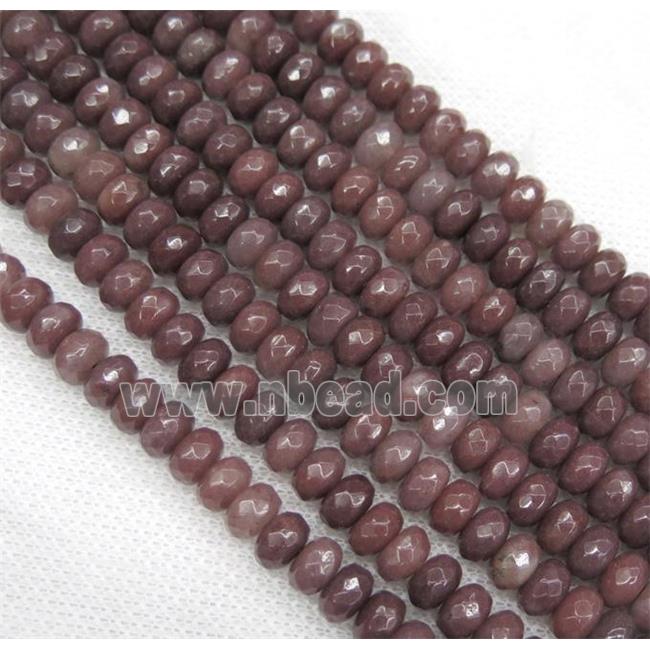 purple Aventurine bead, faceted rondelle