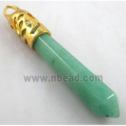 Green Aventurine Stone pendant, stick, point