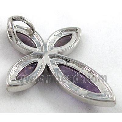 purple fluorite stone pendant