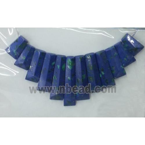 Blue Lapis Lazuli Stick Pendant For Necklace Dye