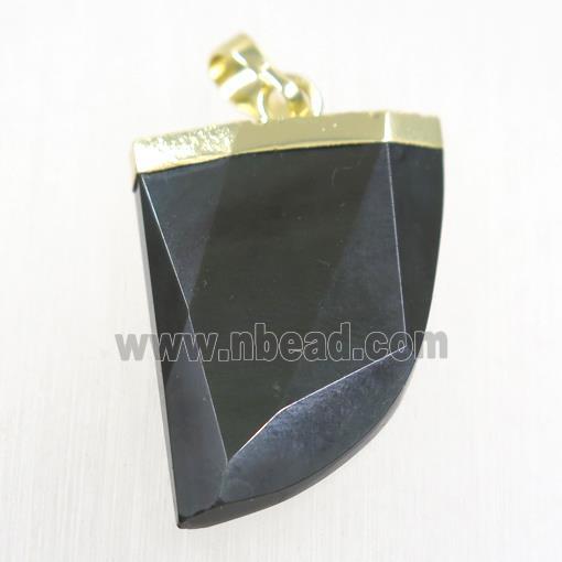 black Onyx Agate knife pendant