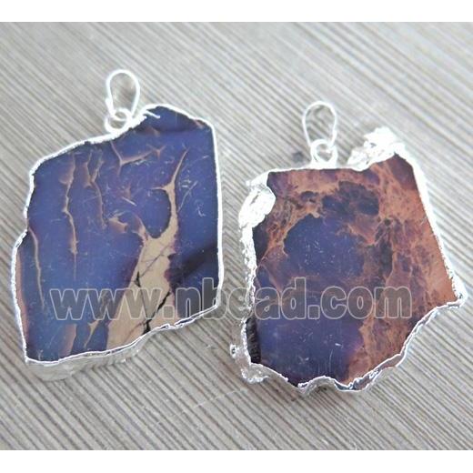 purple Sea Sediment Jasper pendant, freeform