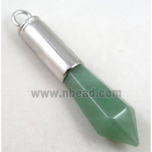 Green Aventurine pendant, bullet