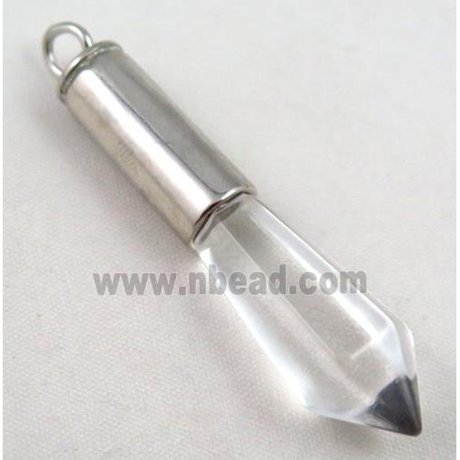 Crystal bullet pendant