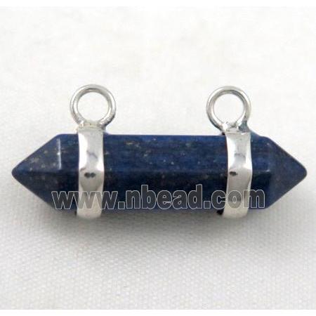 lapis lazuli pendant with 2-holes, bullet