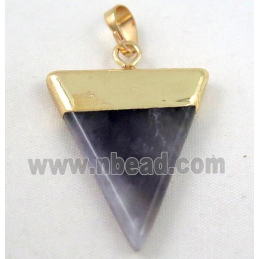 Amethyst Pendant, triangle