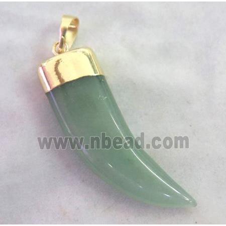 Green Aventurine horn pendant