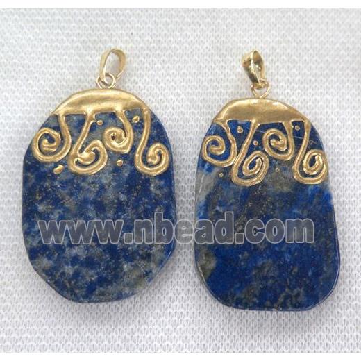 Lapis Lazuli pendant, freeform
