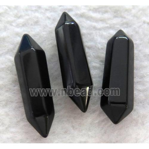 black onyx bullet charm, no-hole