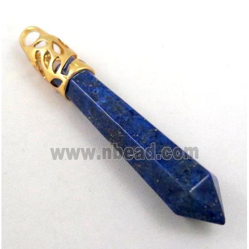 lapis lazuli pendant, gold plated