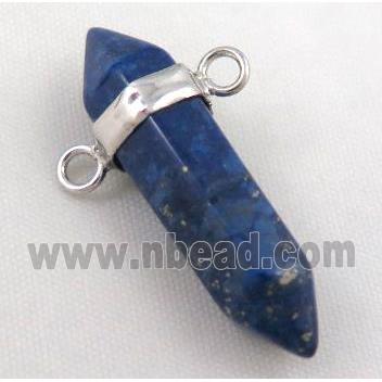 lapis lazuli bullet pendant with 2holes