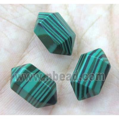 Synthetic Malachite Bullet Beads Undrilled
