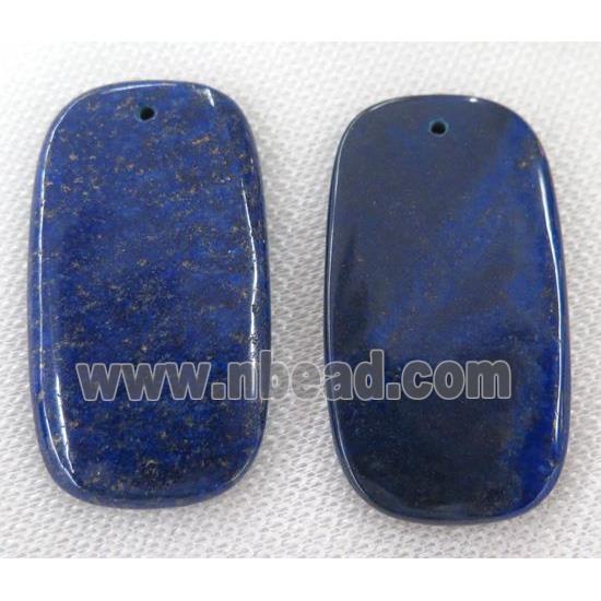 lapis lazuli pendant, rectangle, blue