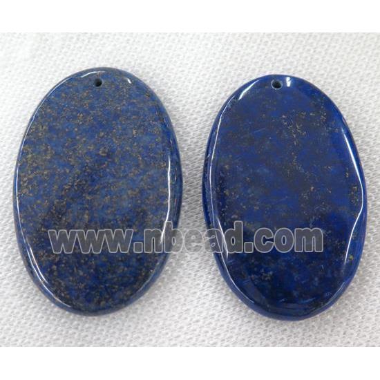 lapis lazuli pendant, oval, blue