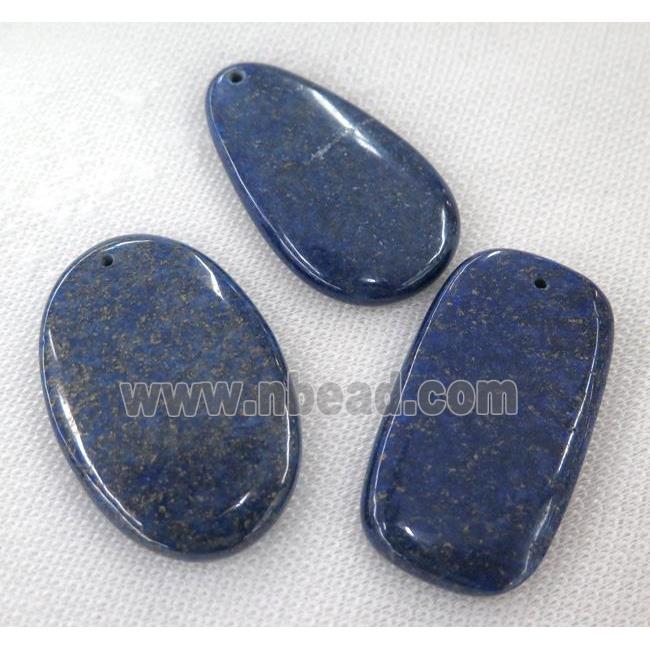 blue lapis lazuli pendant, mix shape