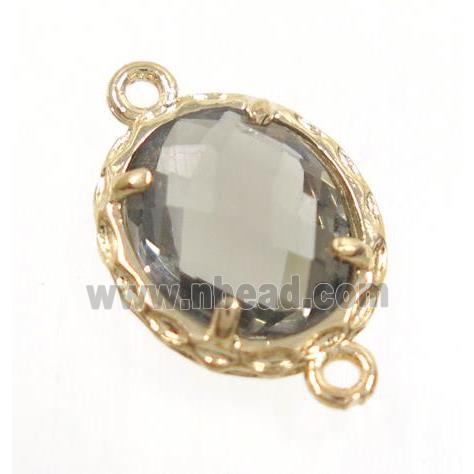 gemstone connector, gold plated