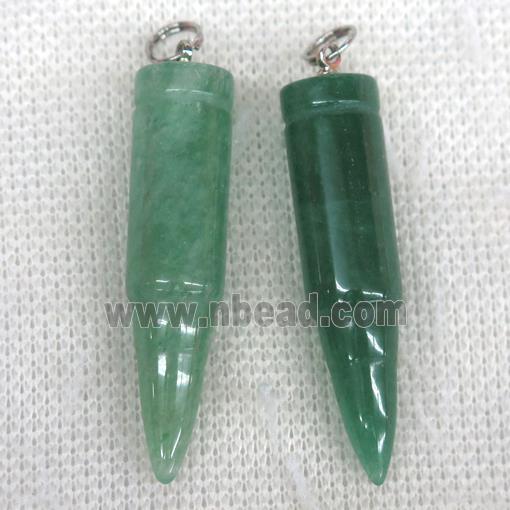 green Aventurine bullet pendant