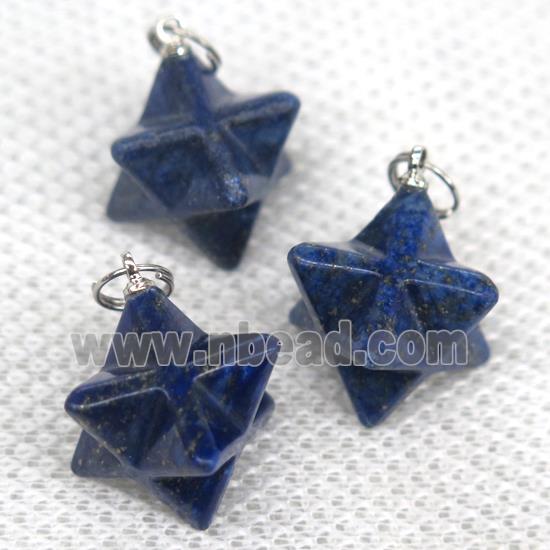 blue Lapis Lazuli pendant, star