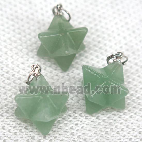 green Aventurine pendant, star