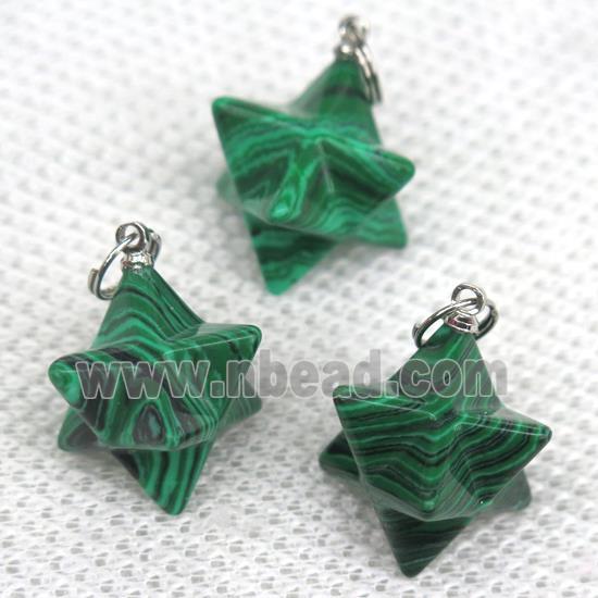 green Malachite pendant, star