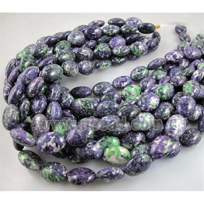 rainforest stone bead, deep-lavender, stability, flat rice