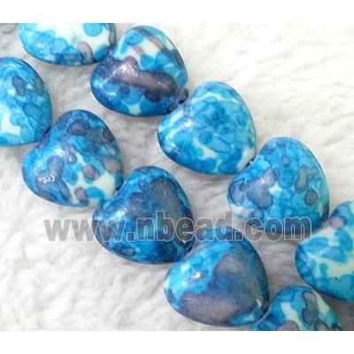 rainforest stone beads, blue, stability, heart