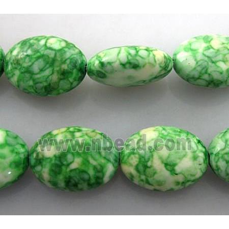 rainforest stone beads, green, stability, flat-rice