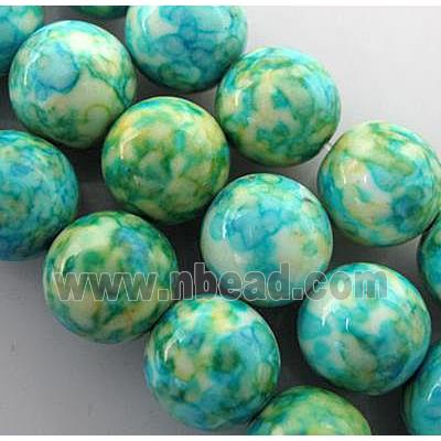 rainforest jasper beads, aqua, stability, round