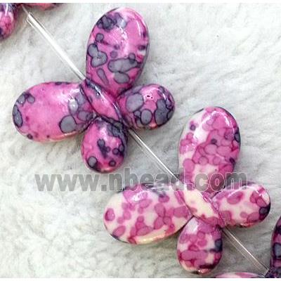 Rain colored stone bead, stability, butterfly